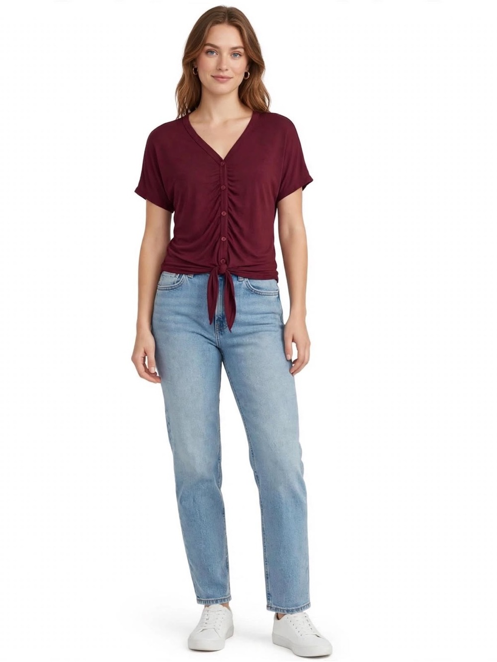 Anthropologie Brand - Lavender Field Tie-Front Top - Size S
